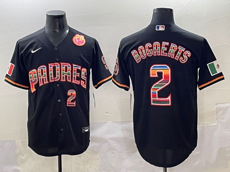 Men 2025 San Diego Padres #2 Bocaerts Black Game Nike MLB Jersey style 9